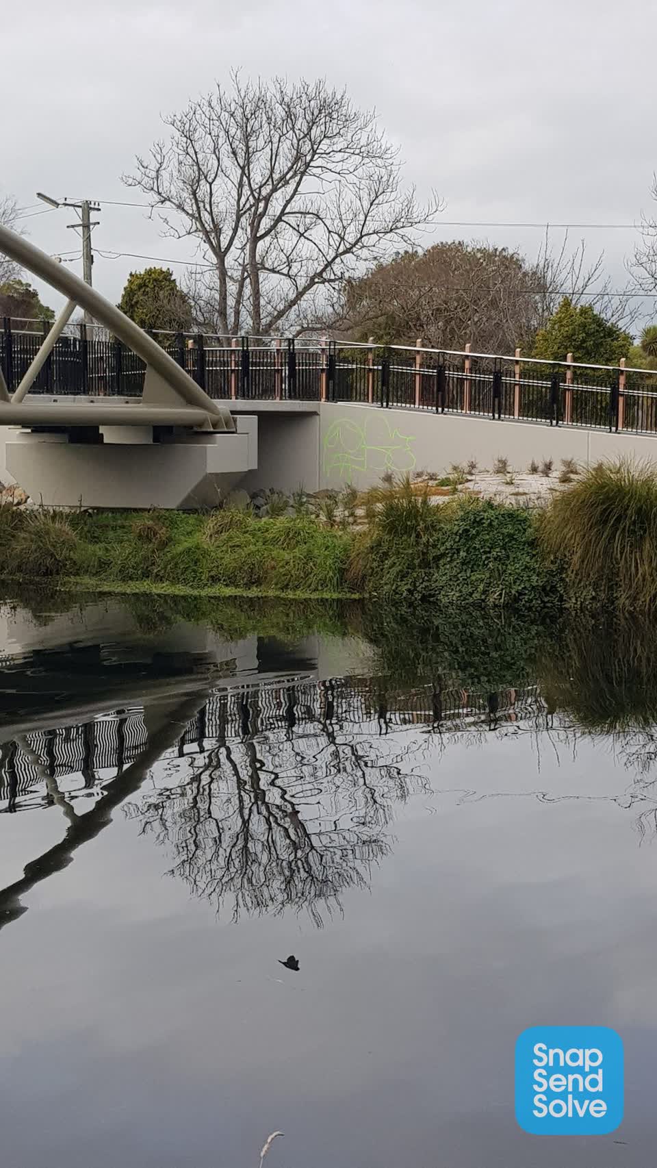 The photograph attached to this graffiti report