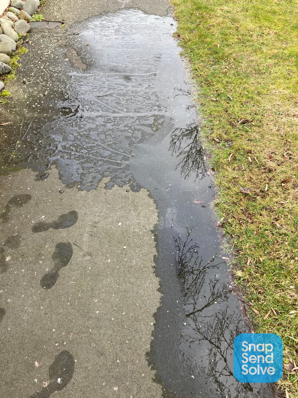 The photograph attached to this water leak report