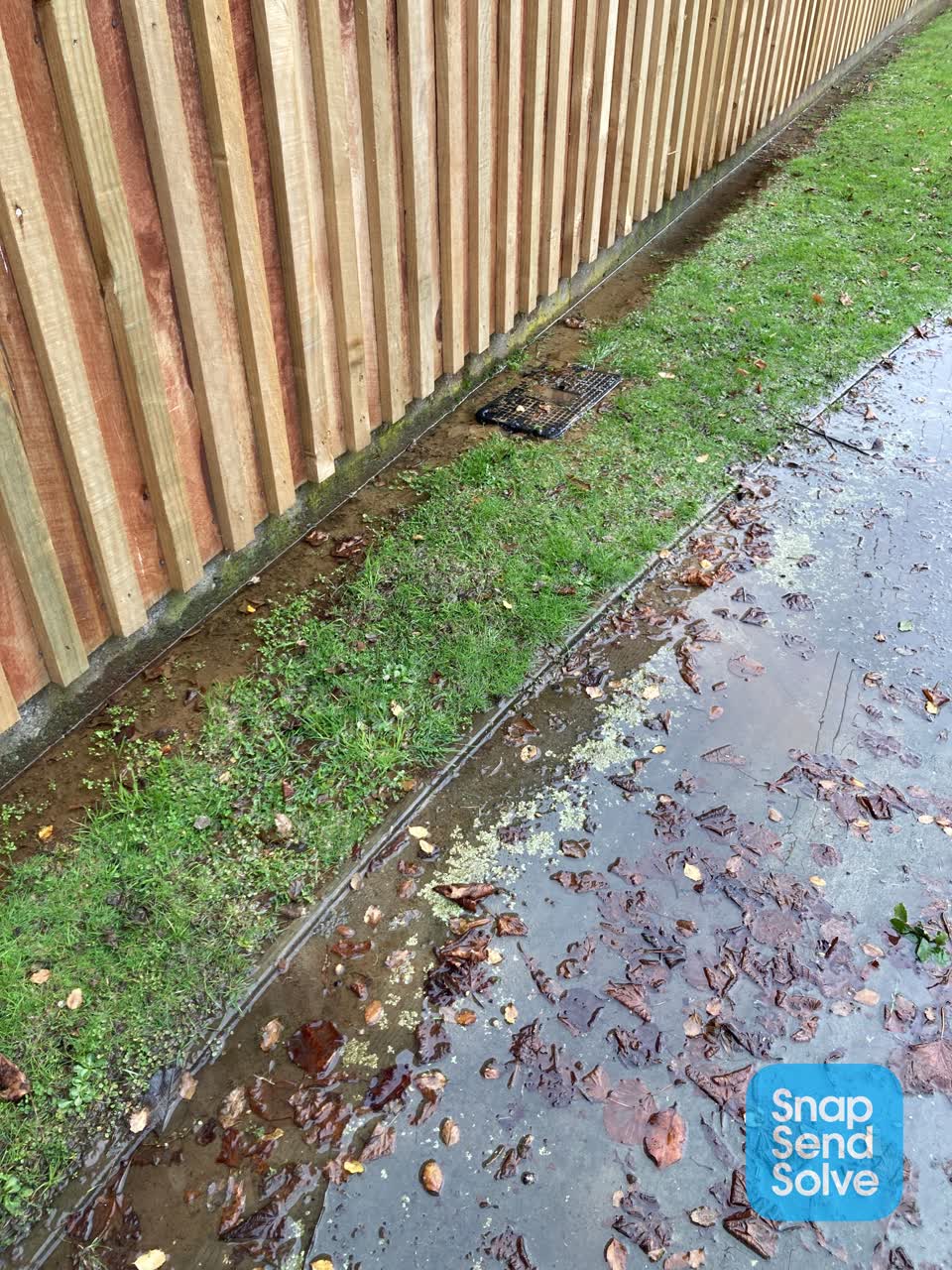 The photograph attached to this water leak report