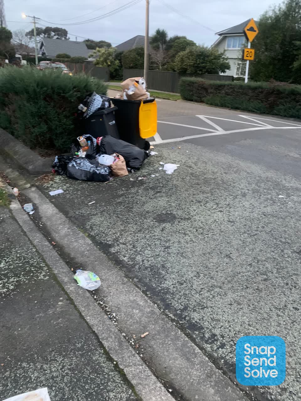 The photograph attached to this rubbish/recycling report