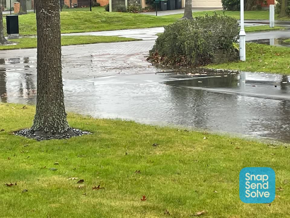 The photograph attached to this flooding report