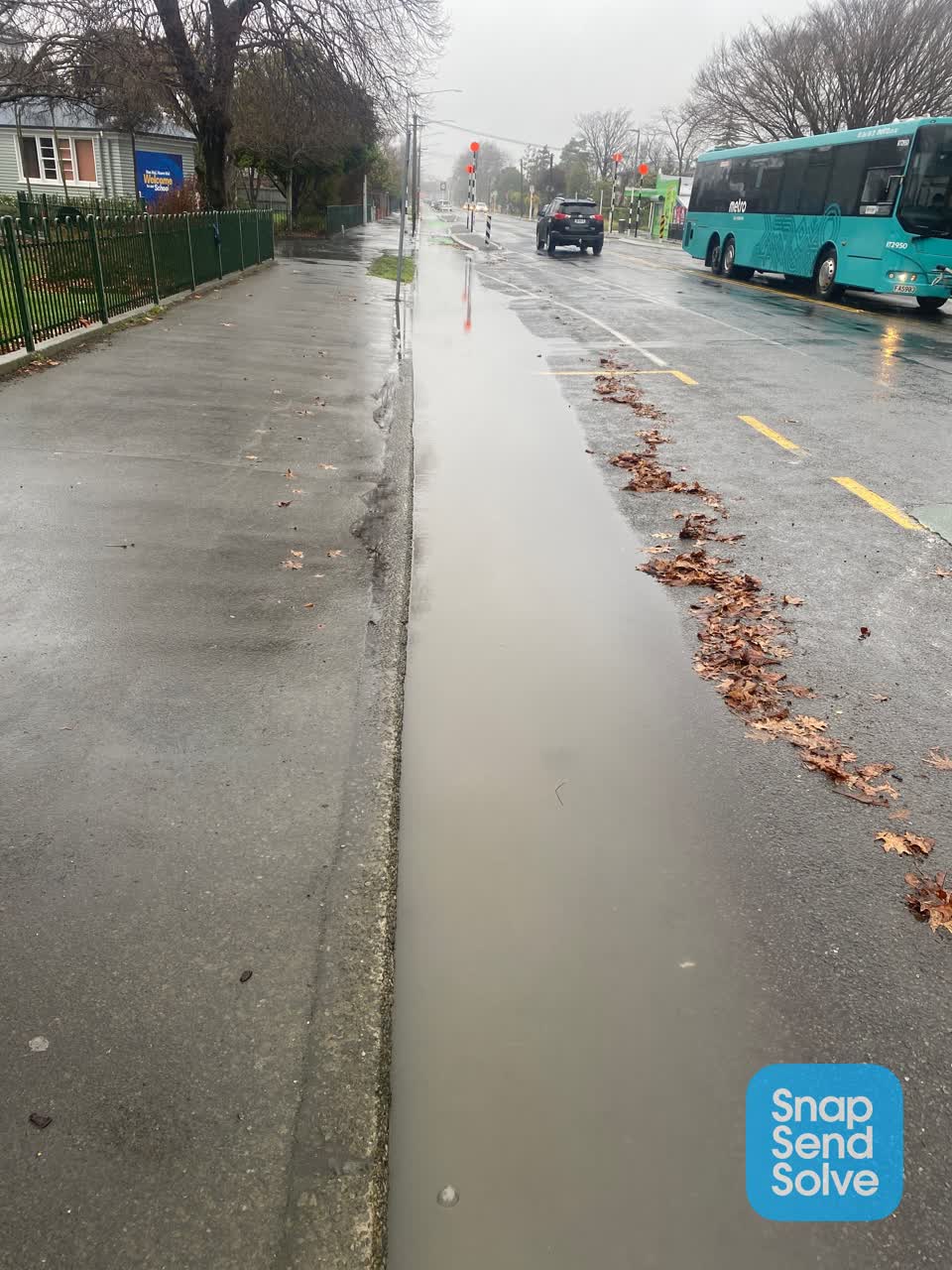 The photograph attached to this flooding report