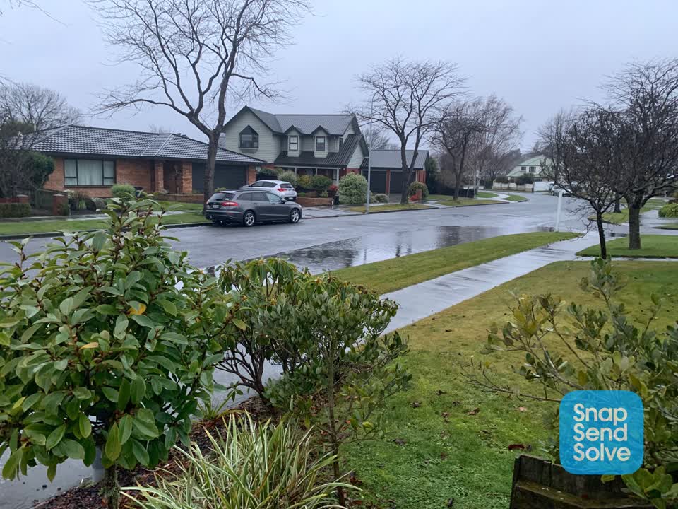 The photograph attached to this flooding report