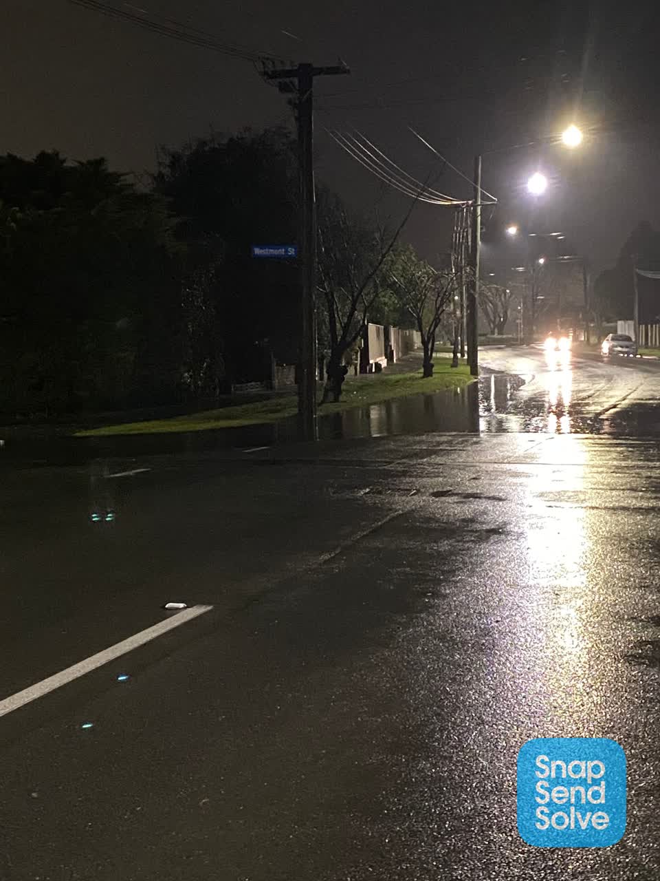 The photograph attached to this flooding report
