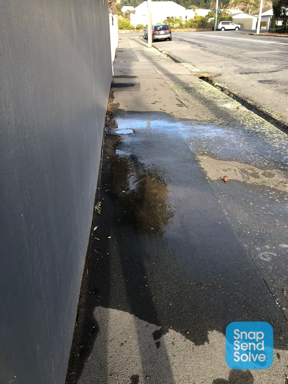 The photograph attached to this water leak report