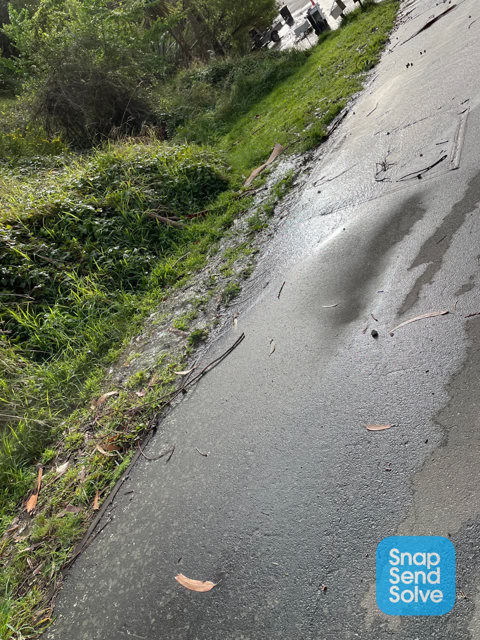 The photograph attached to this water leak report