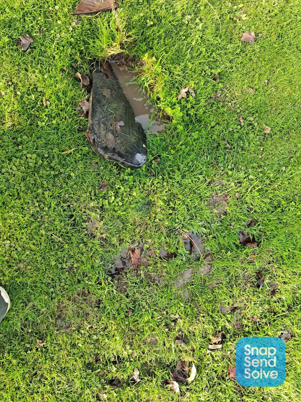 The photograph attached to this water leak report