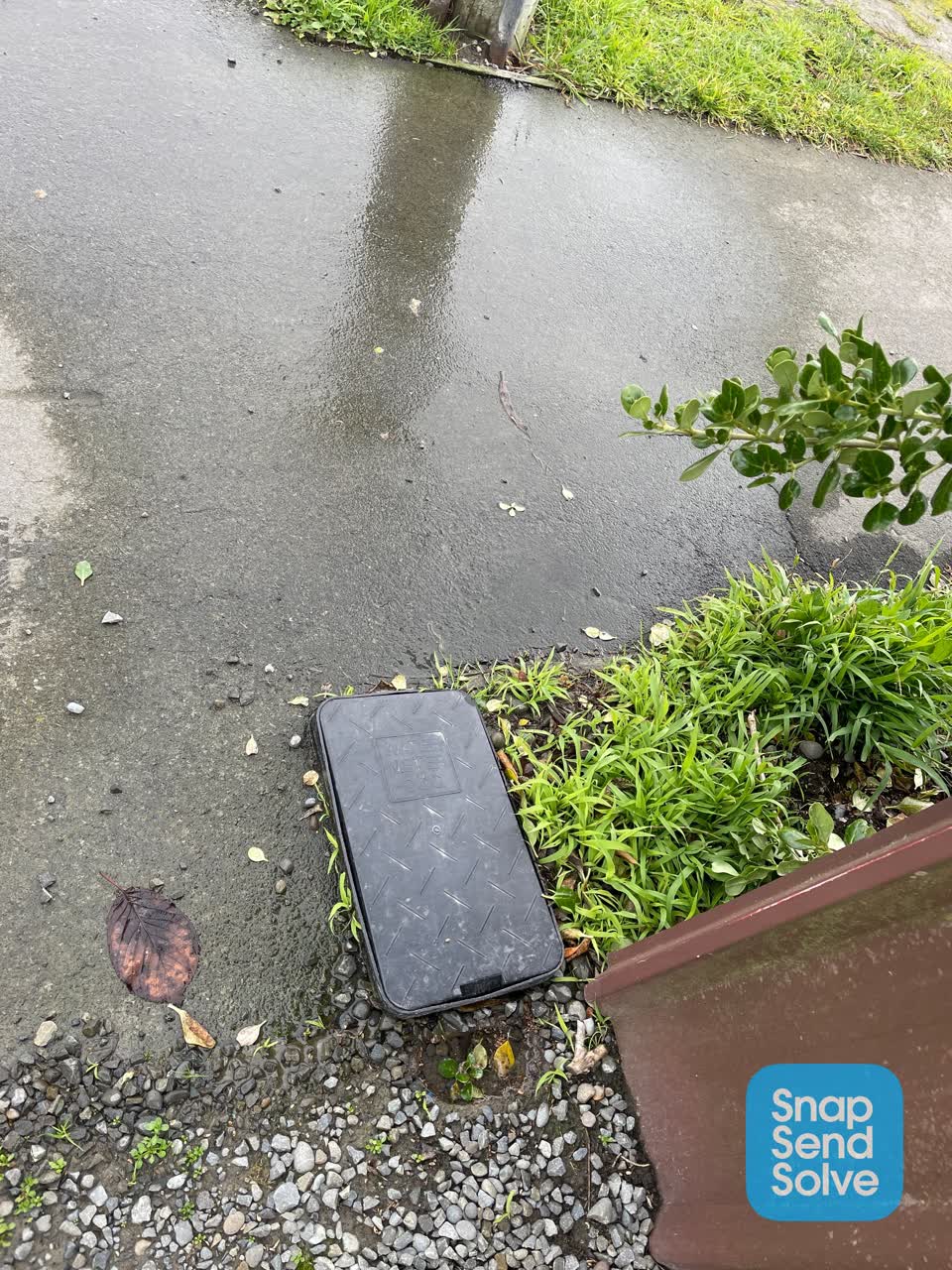 The photograph attached to this water leak report
