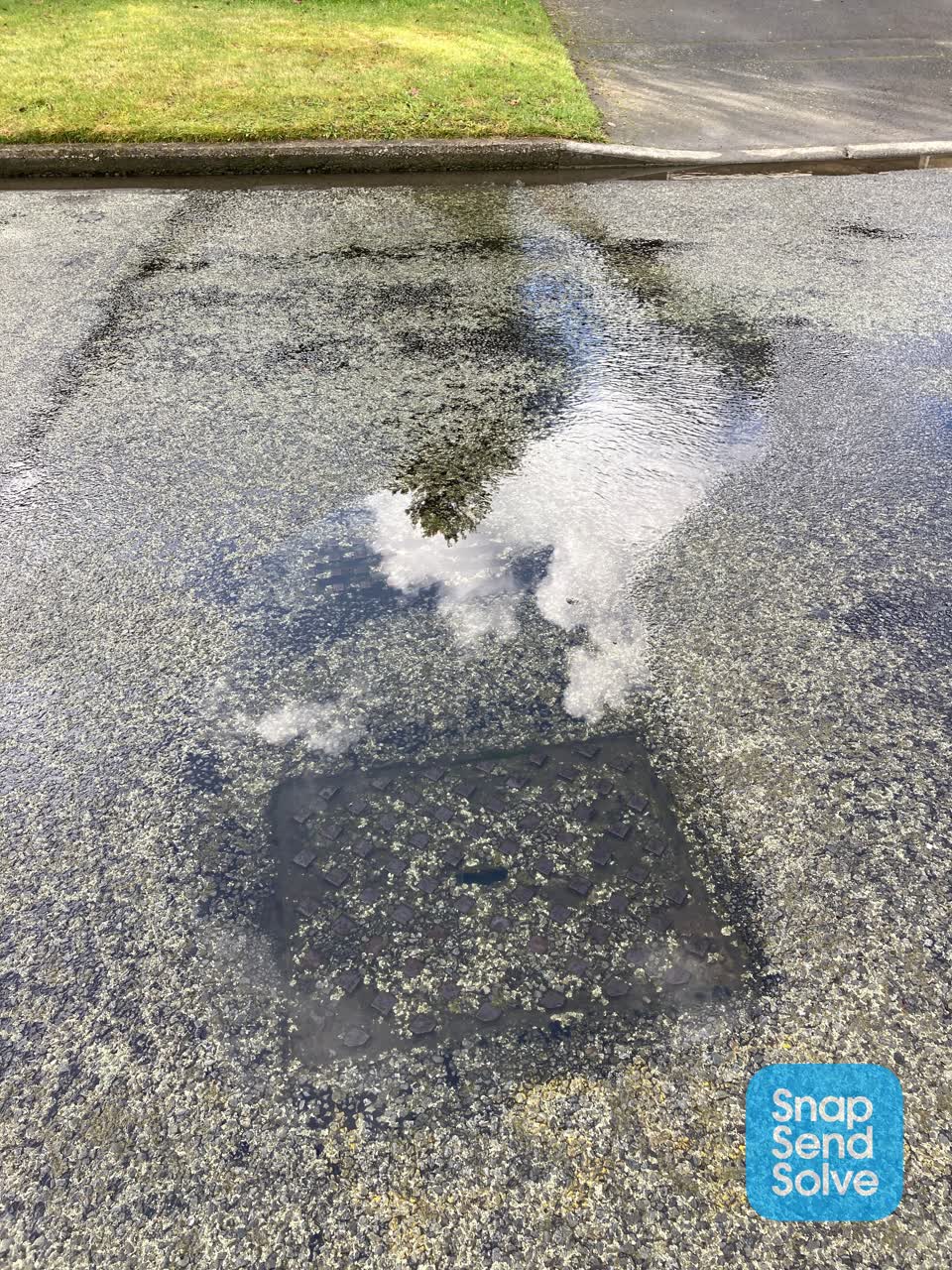 The photograph attached to this water leak report