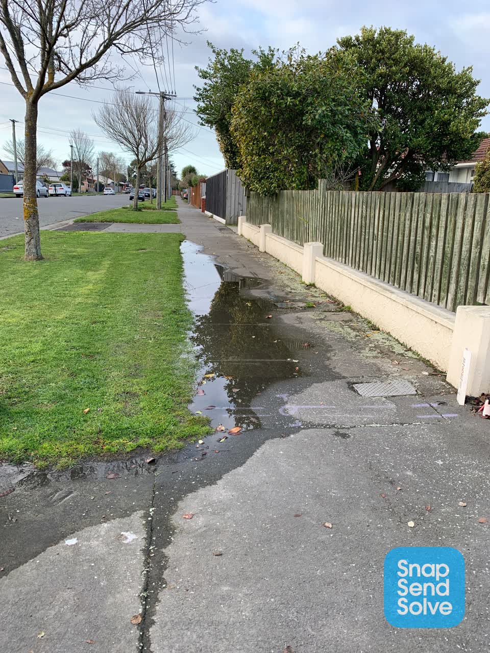 The photograph attached to this water leak report