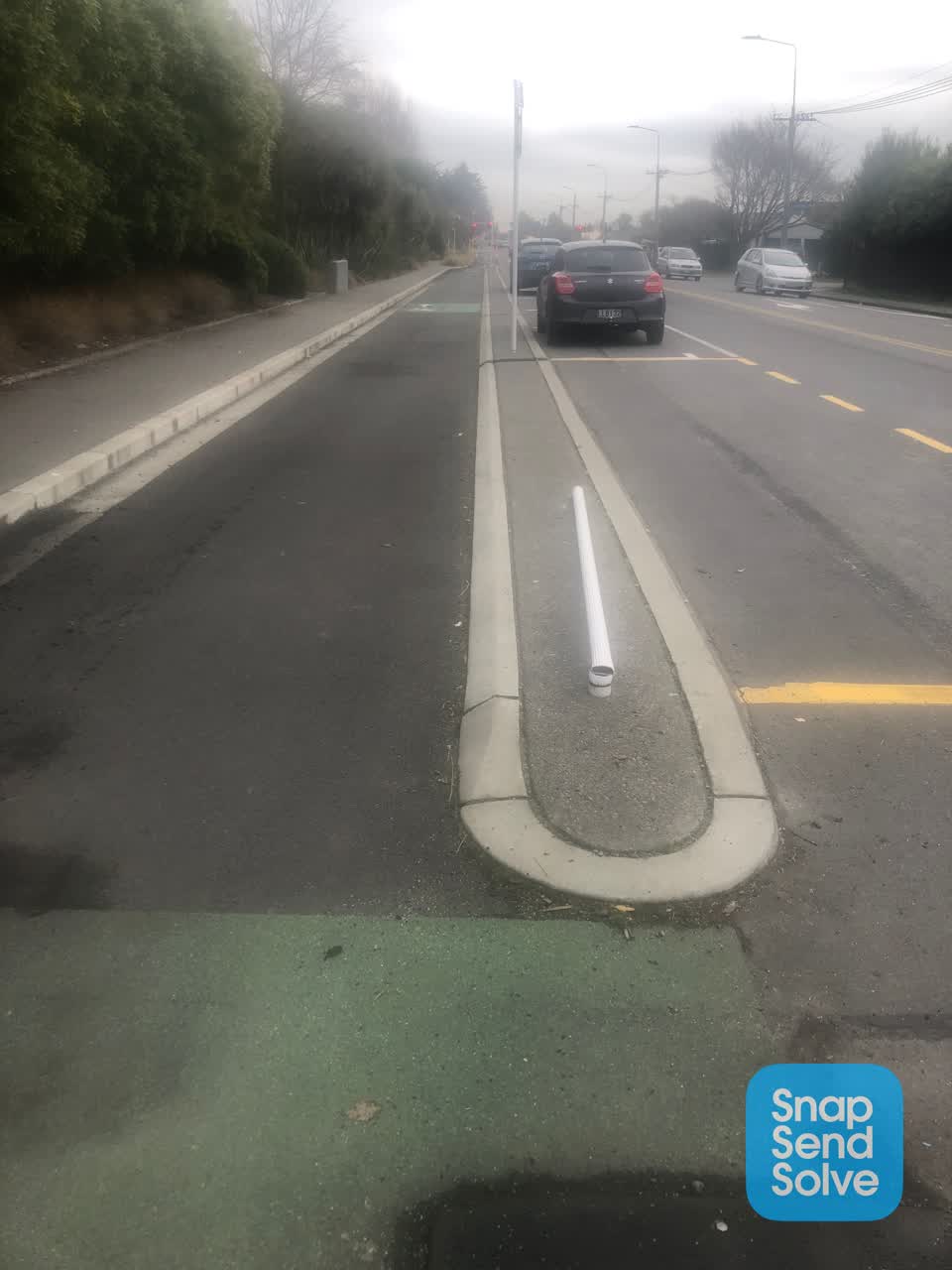 The photograph attached to this roading/streets report