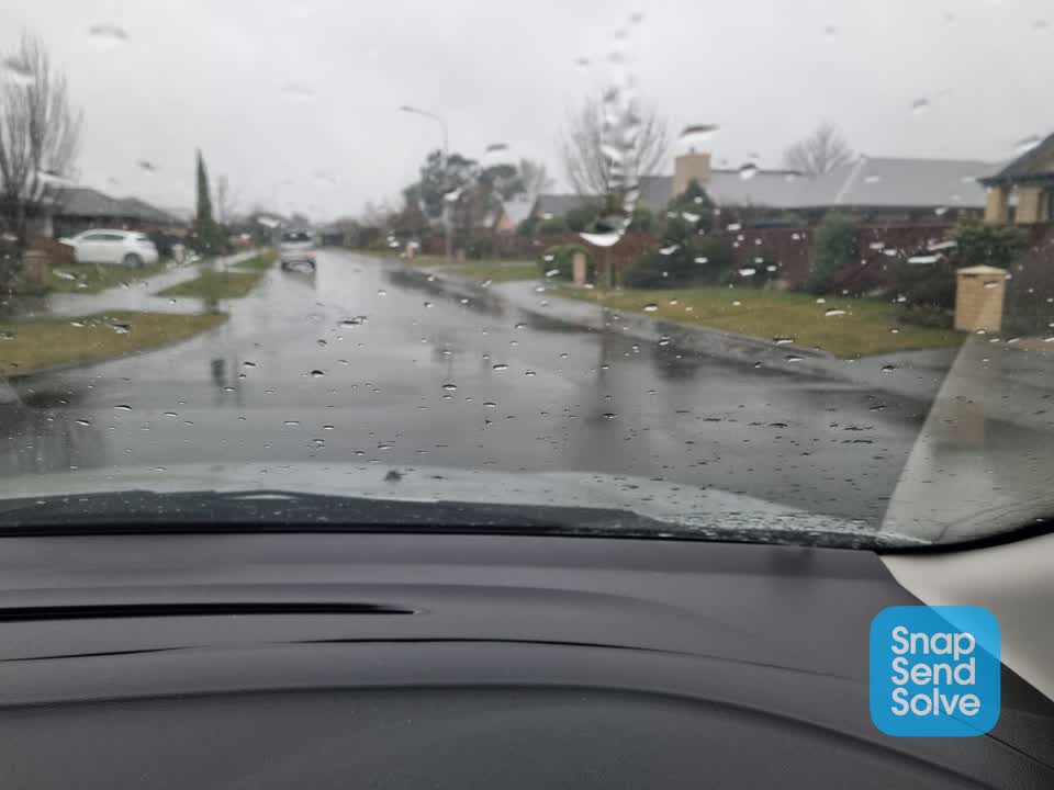 The photograph attached to this flooding report