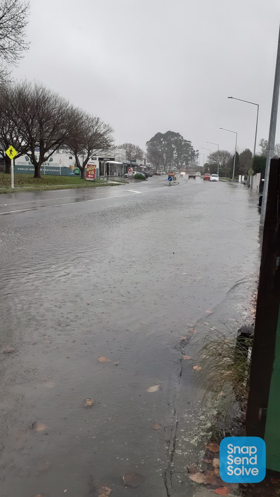 The photograph attached to this flooding report
