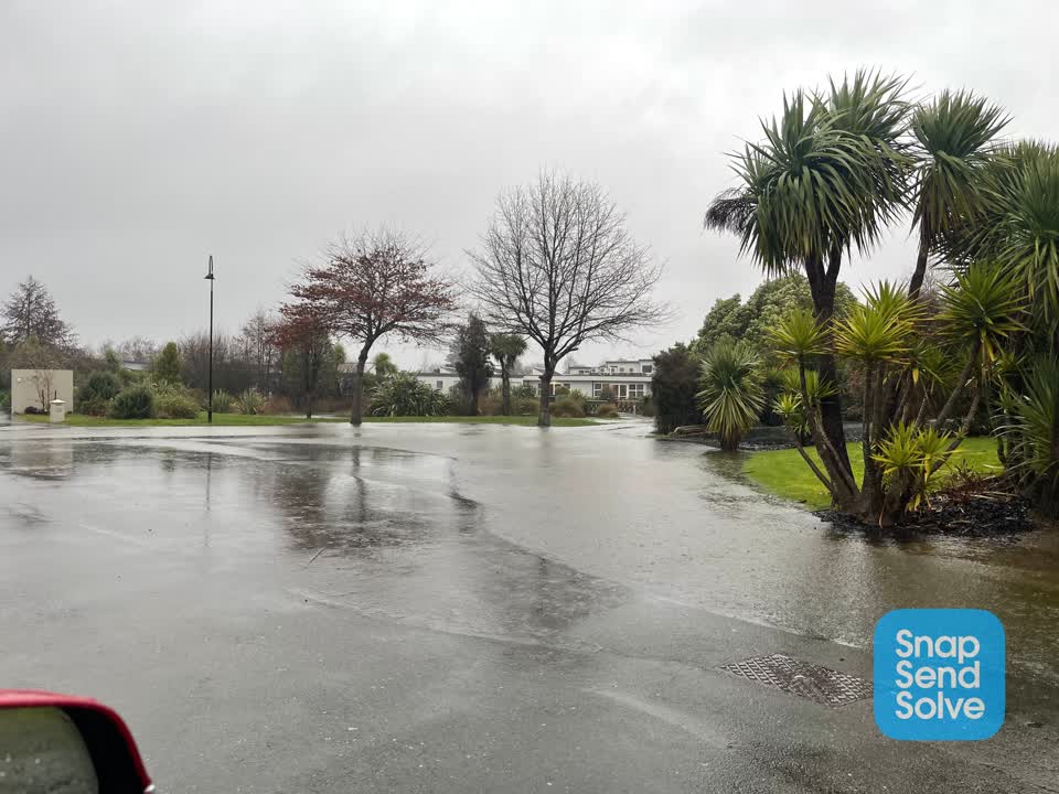 The photograph attached to this flooding report