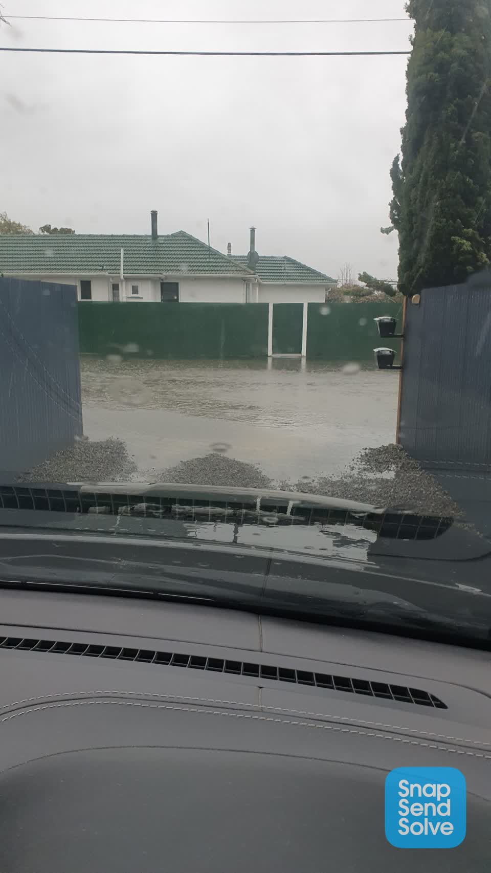 The photograph attached to this flooding report