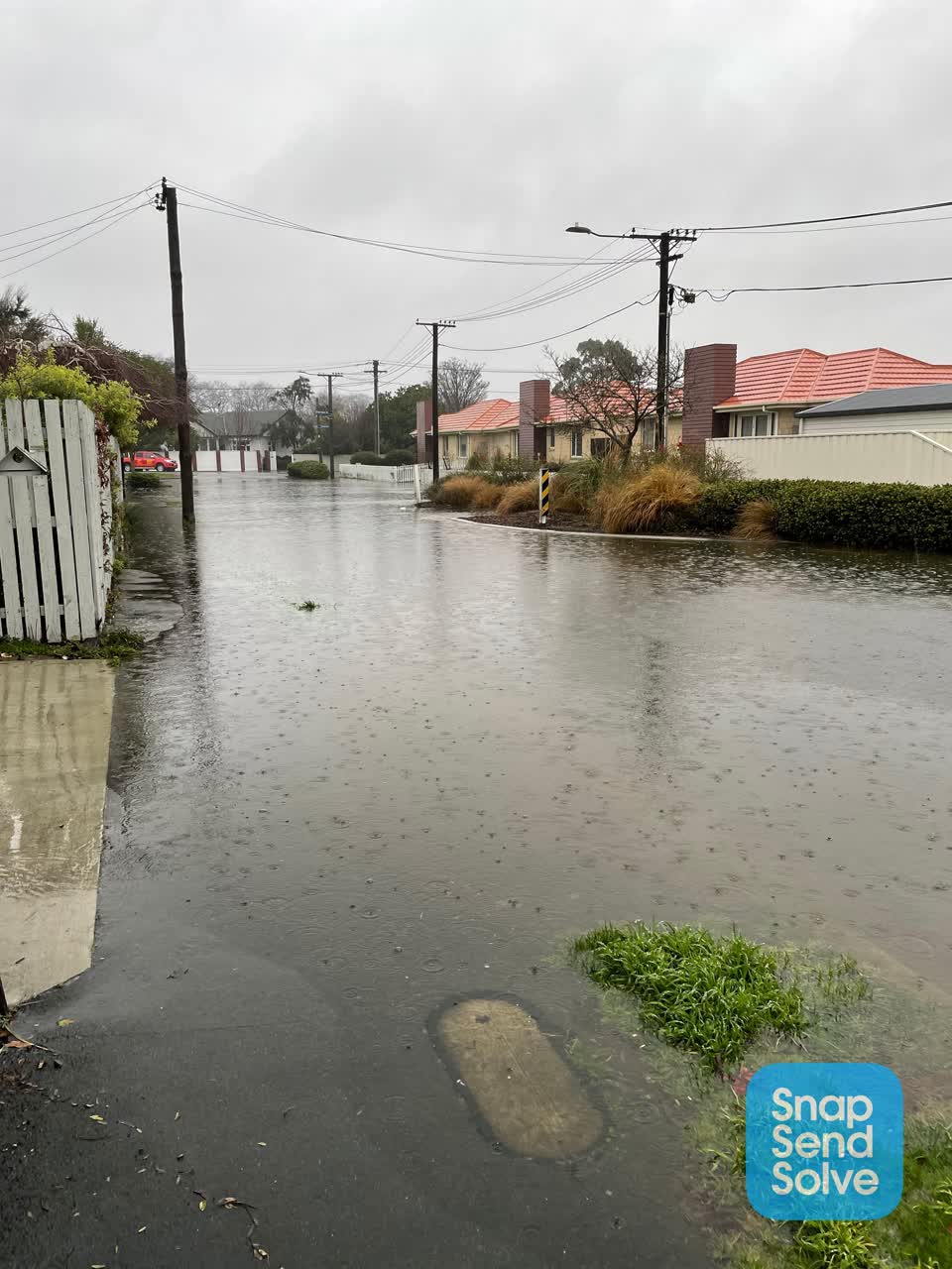The photograph attached to this flooding report