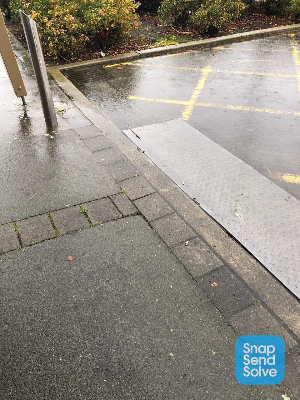 The photograph attached to this flooding report
