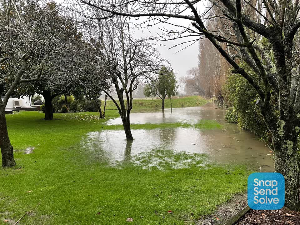 The photograph attached to this flooding report