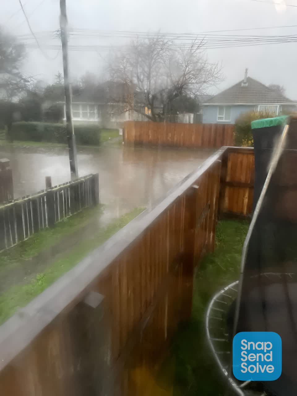 The photograph attached to this flooding report