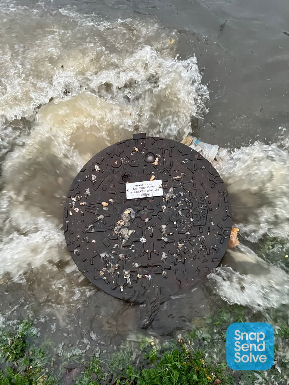 The photograph attached to this flooding report