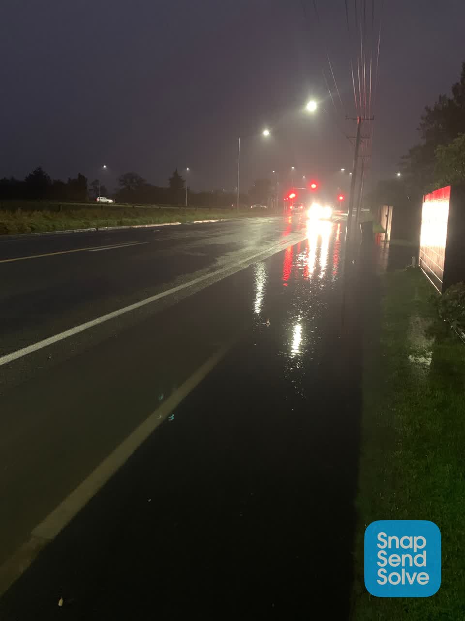 The photograph attached to this flooding report