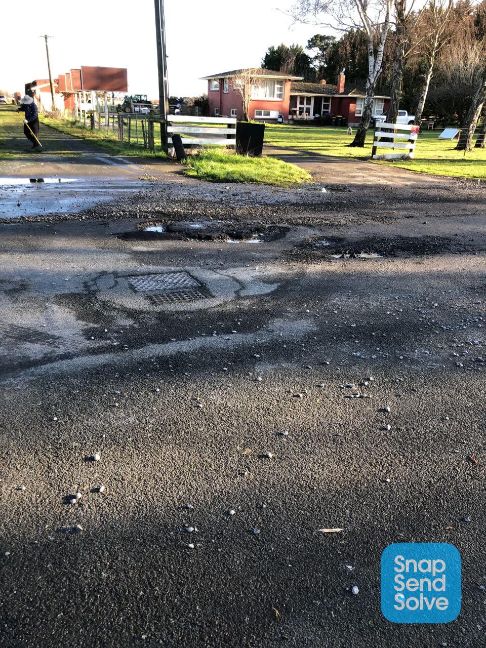 The photograph attached to this roading/streets report