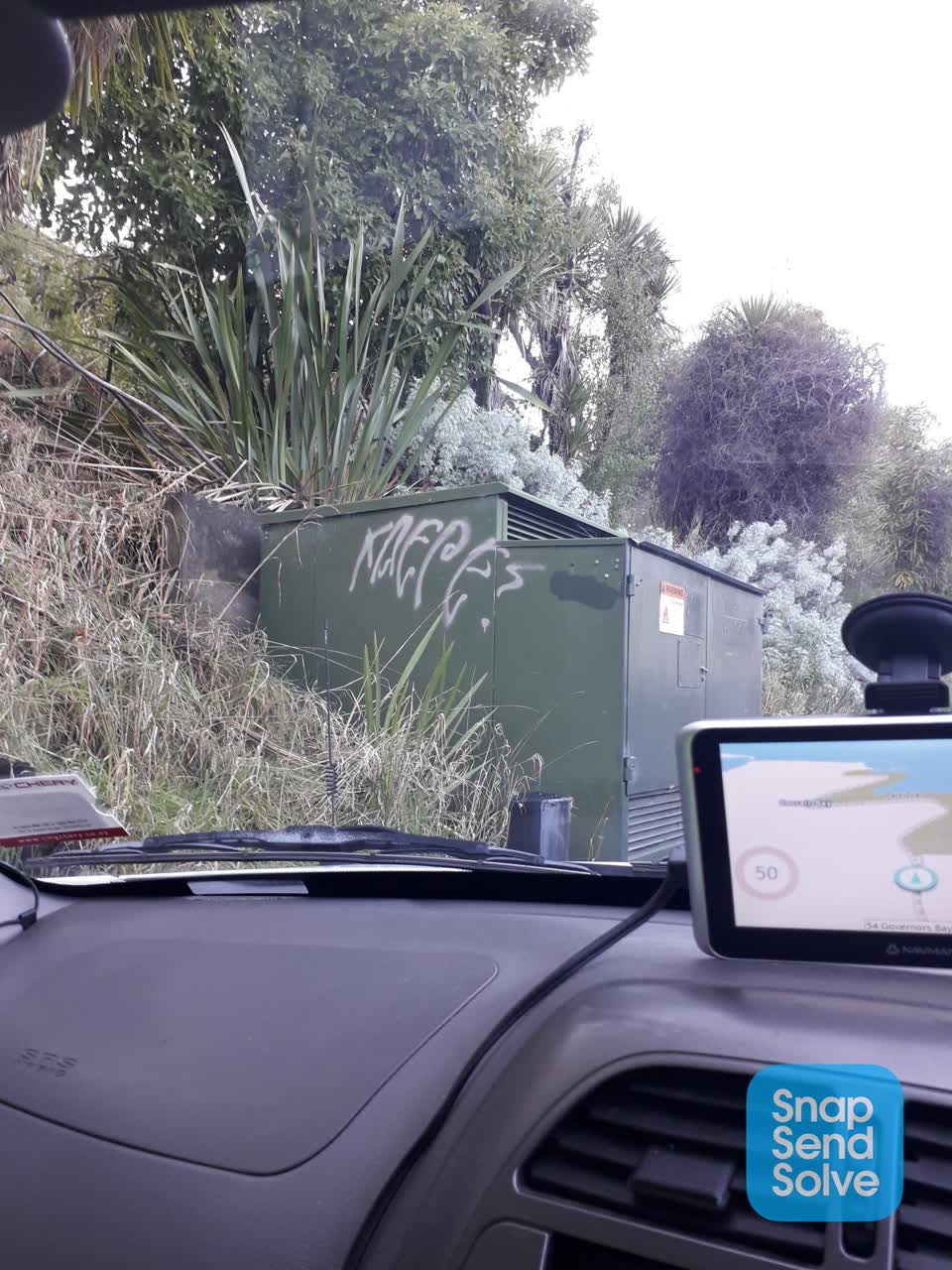 The photograph attached to this graffiti report