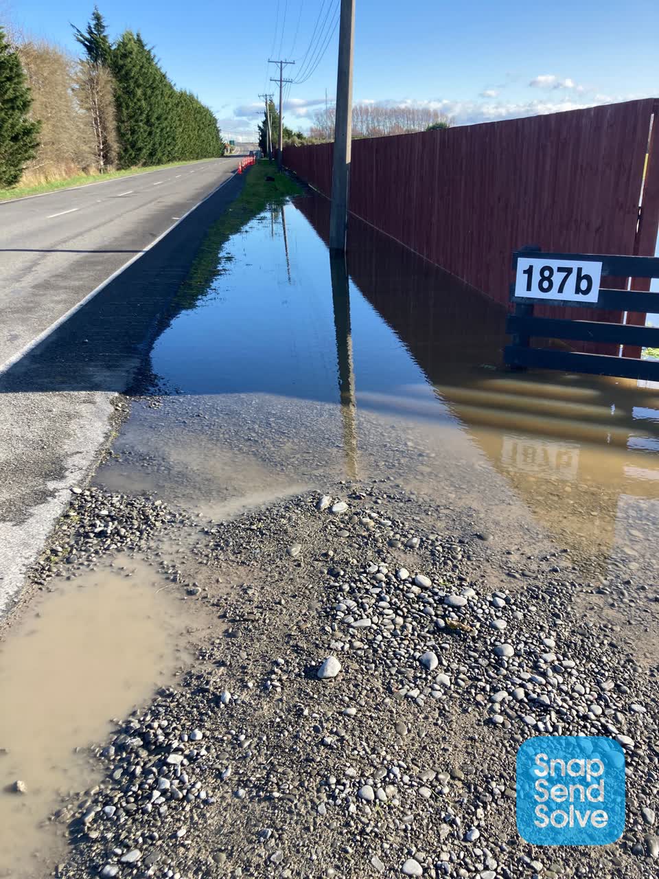 The photograph attached to this flooding report