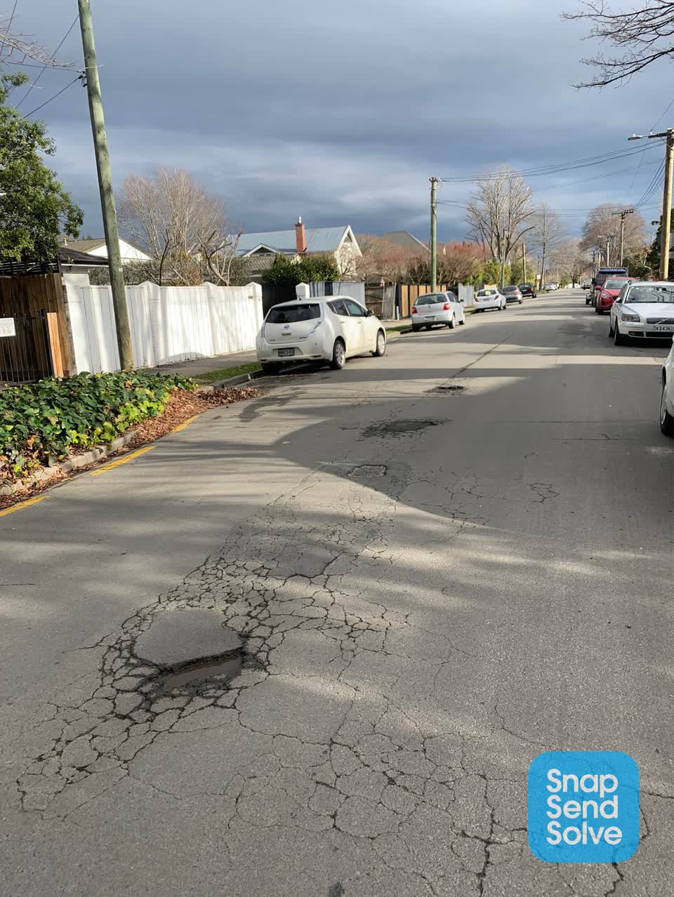 The photograph attached to this roading/streets report
