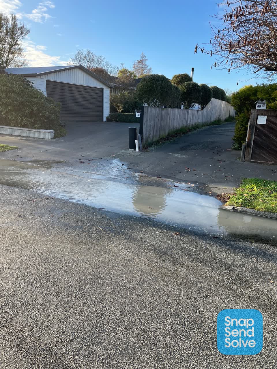 The photograph attached to this water leak report