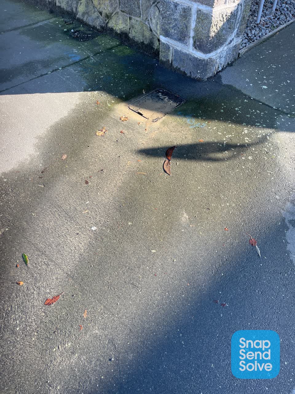 The photograph attached to this water leak report