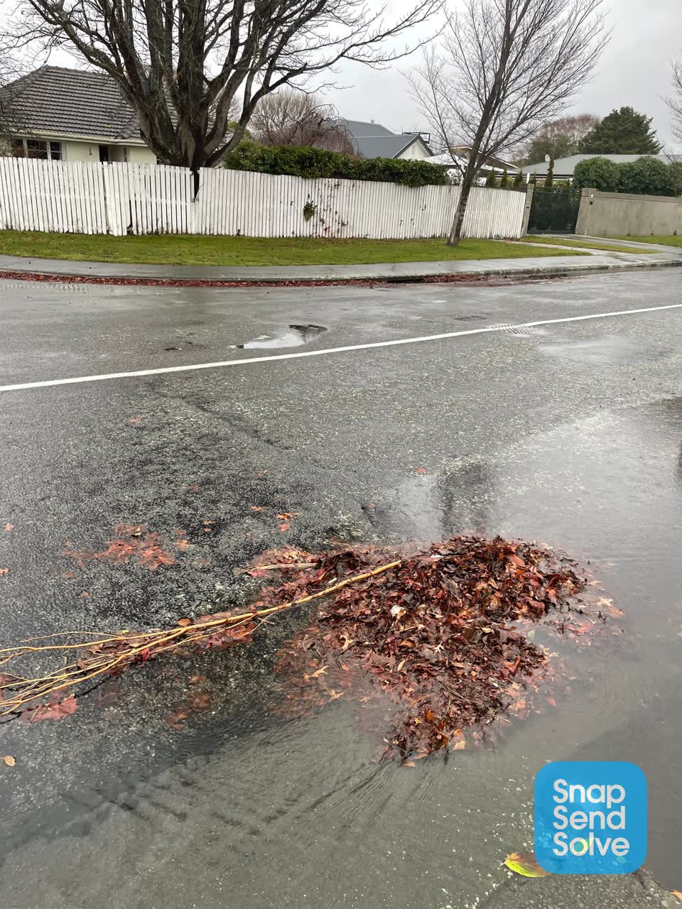 The photograph attached to this flooding report