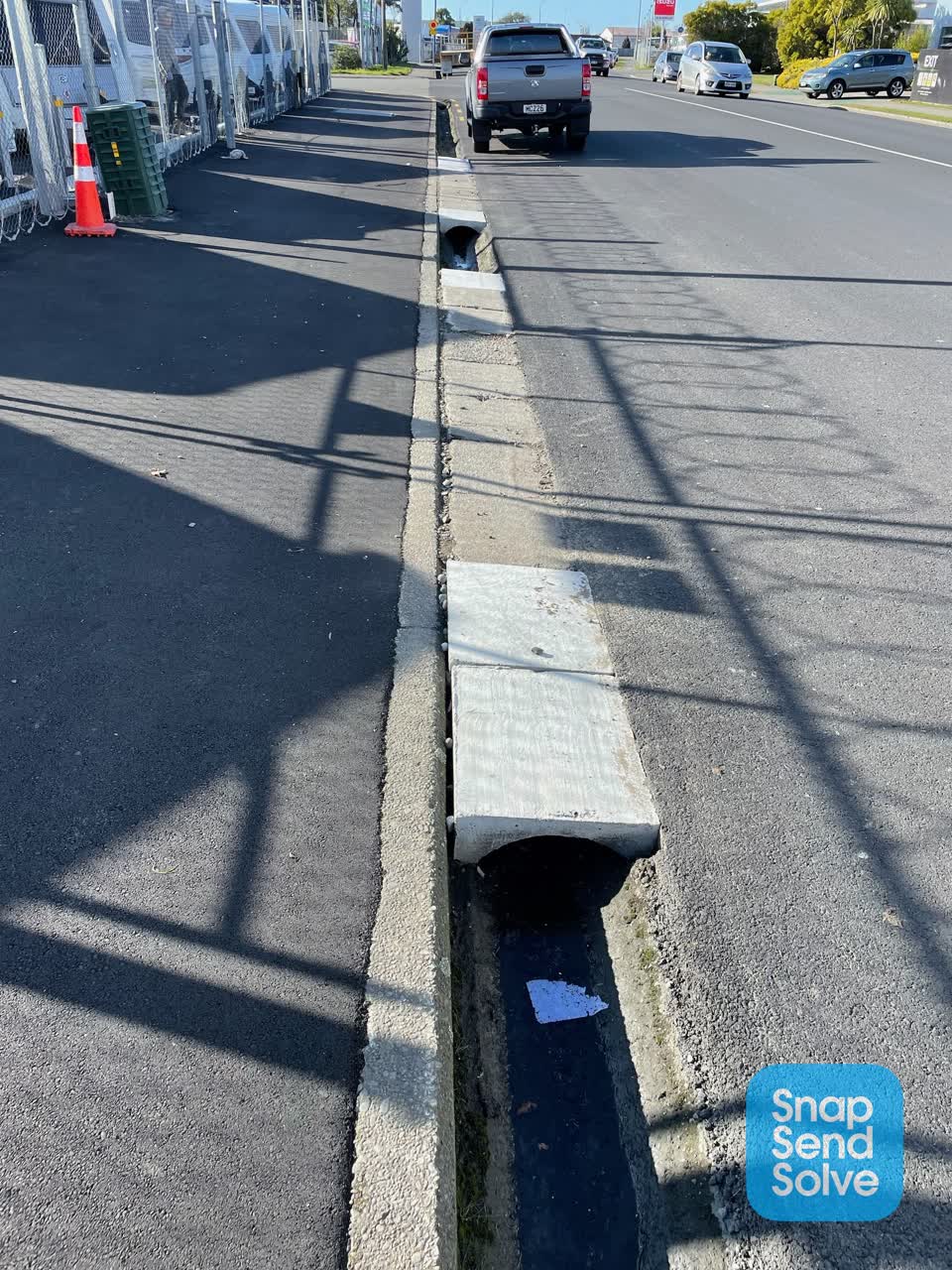 The photograph attached to this flooding report