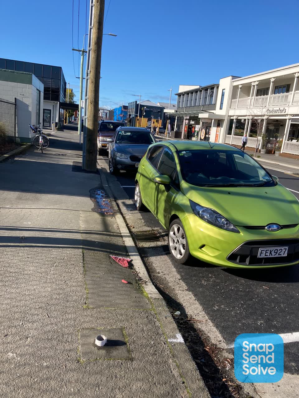 The photograph attached to this roading/streets report