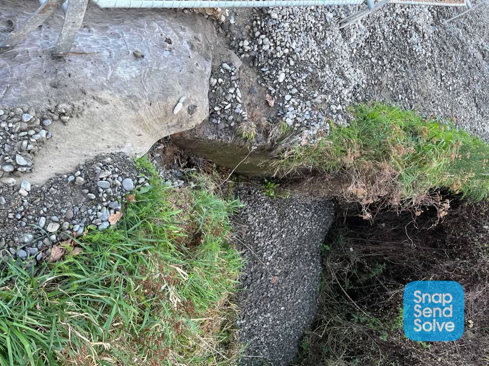 The photograph attached to this wastewater/stormwater report