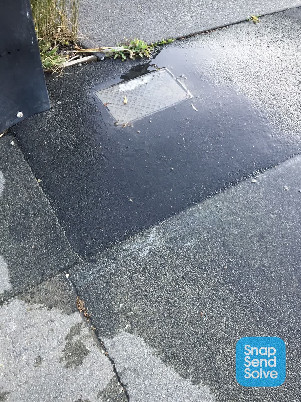 The photograph attached to this water leak report