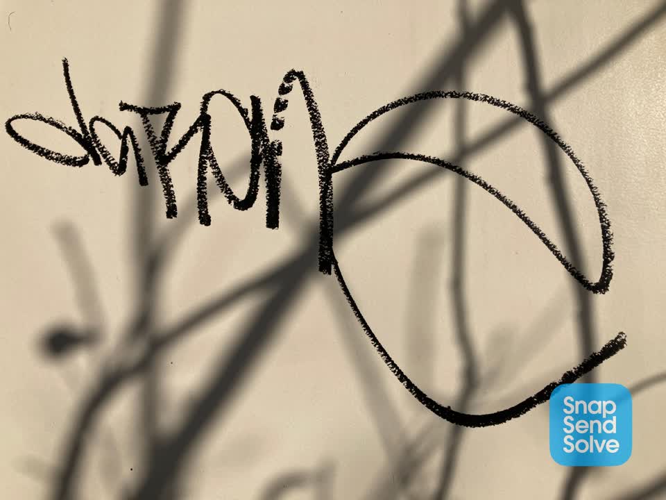 The photograph attached to this graffiti report