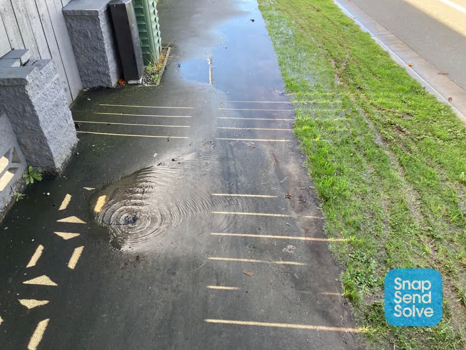 The photograph attached to this water leak report