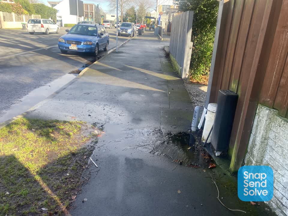 The photograph attached to this water leak report