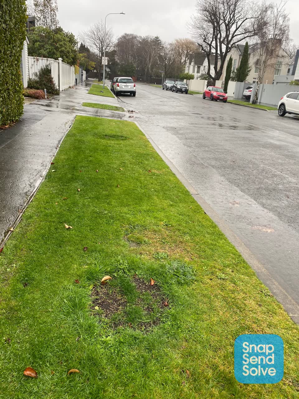 The photograph attached to this roading/streets report