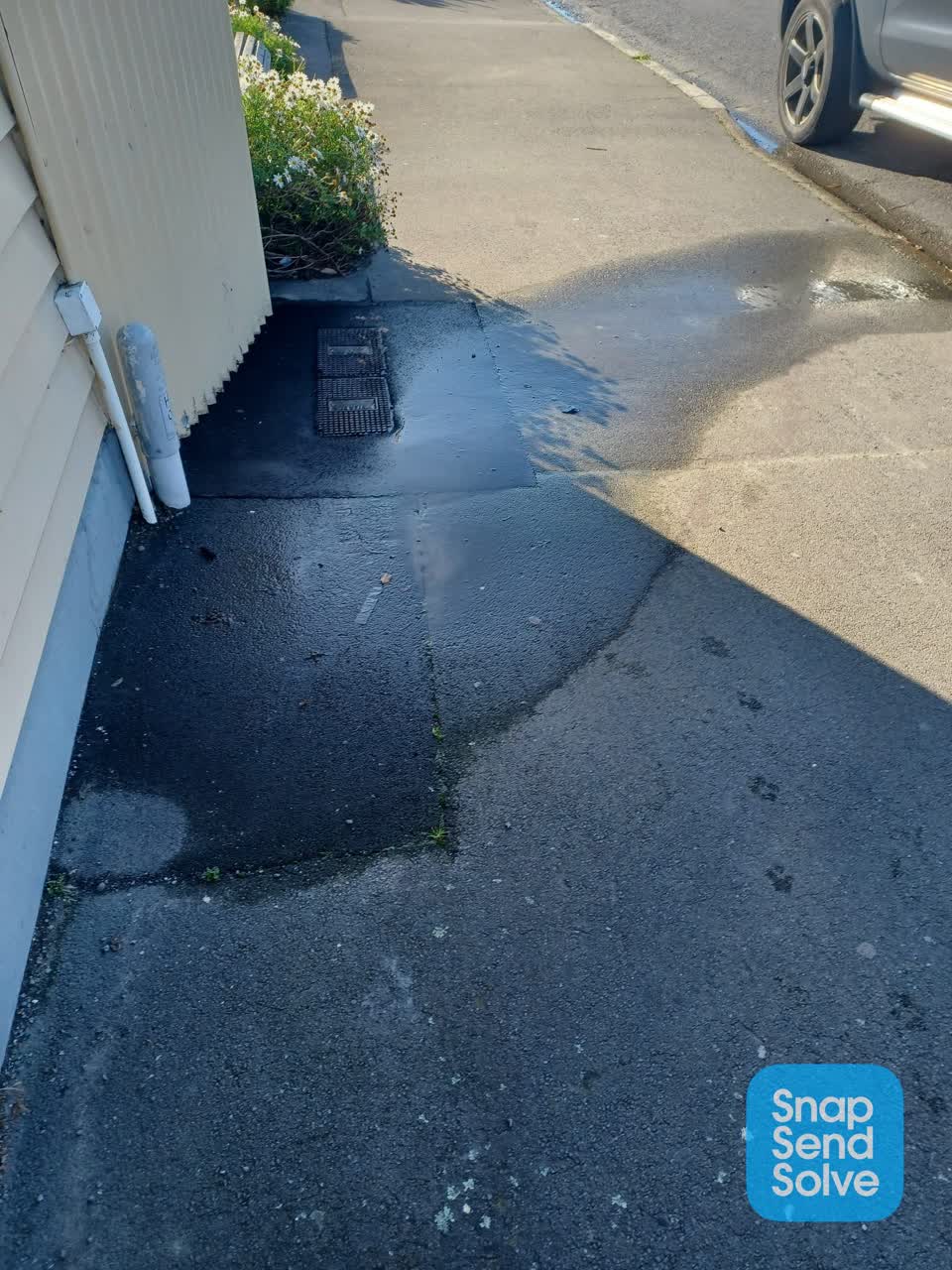 The photograph attached to this water leak report