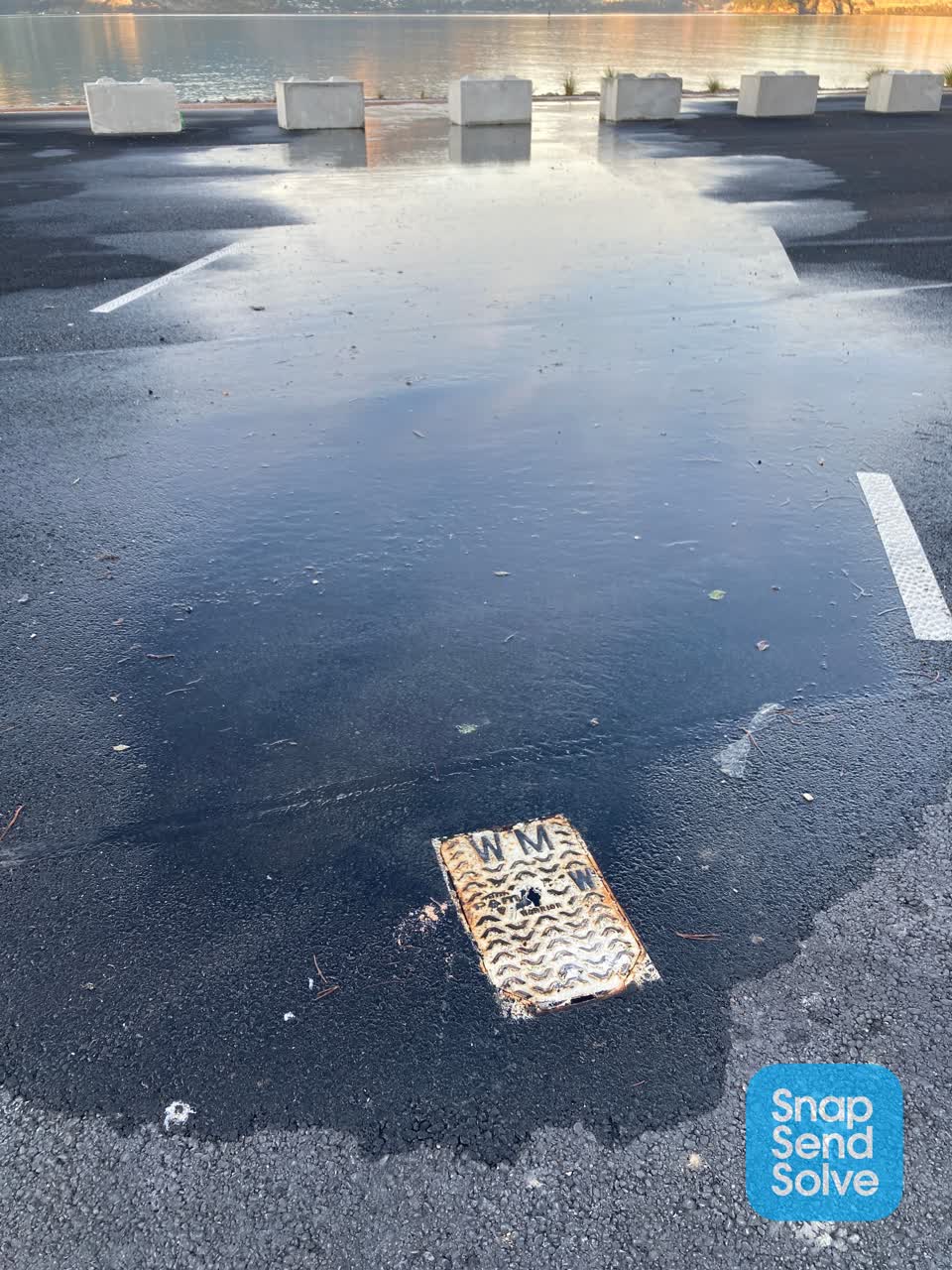 The photograph attached to this water leak report
