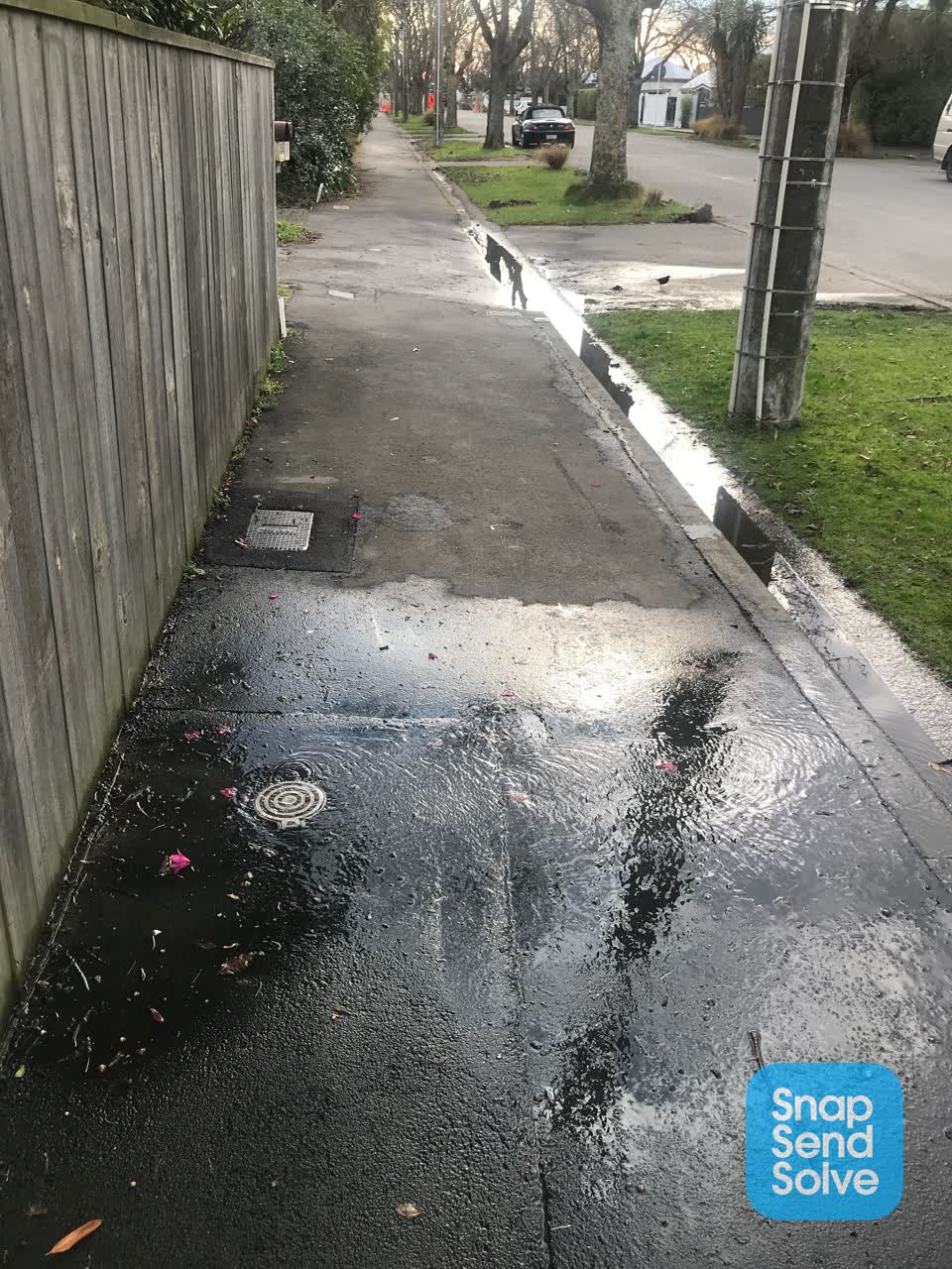 The photograph attached to this water leak report