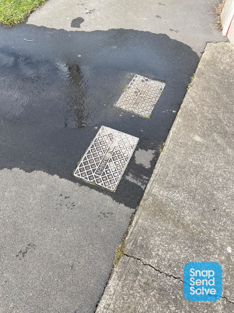 The photograph attached to this water leak report