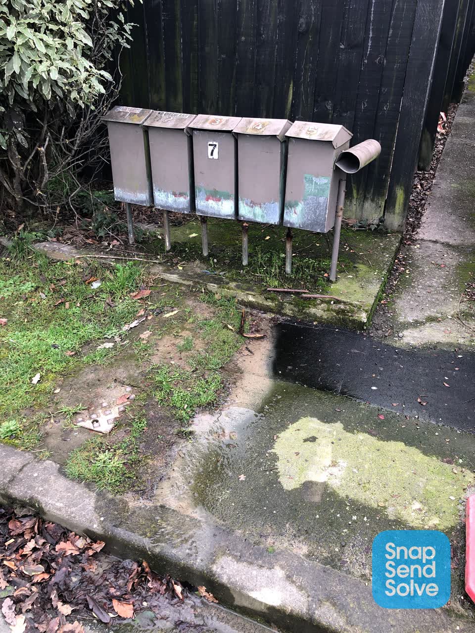 The photograph attached to this water leak report