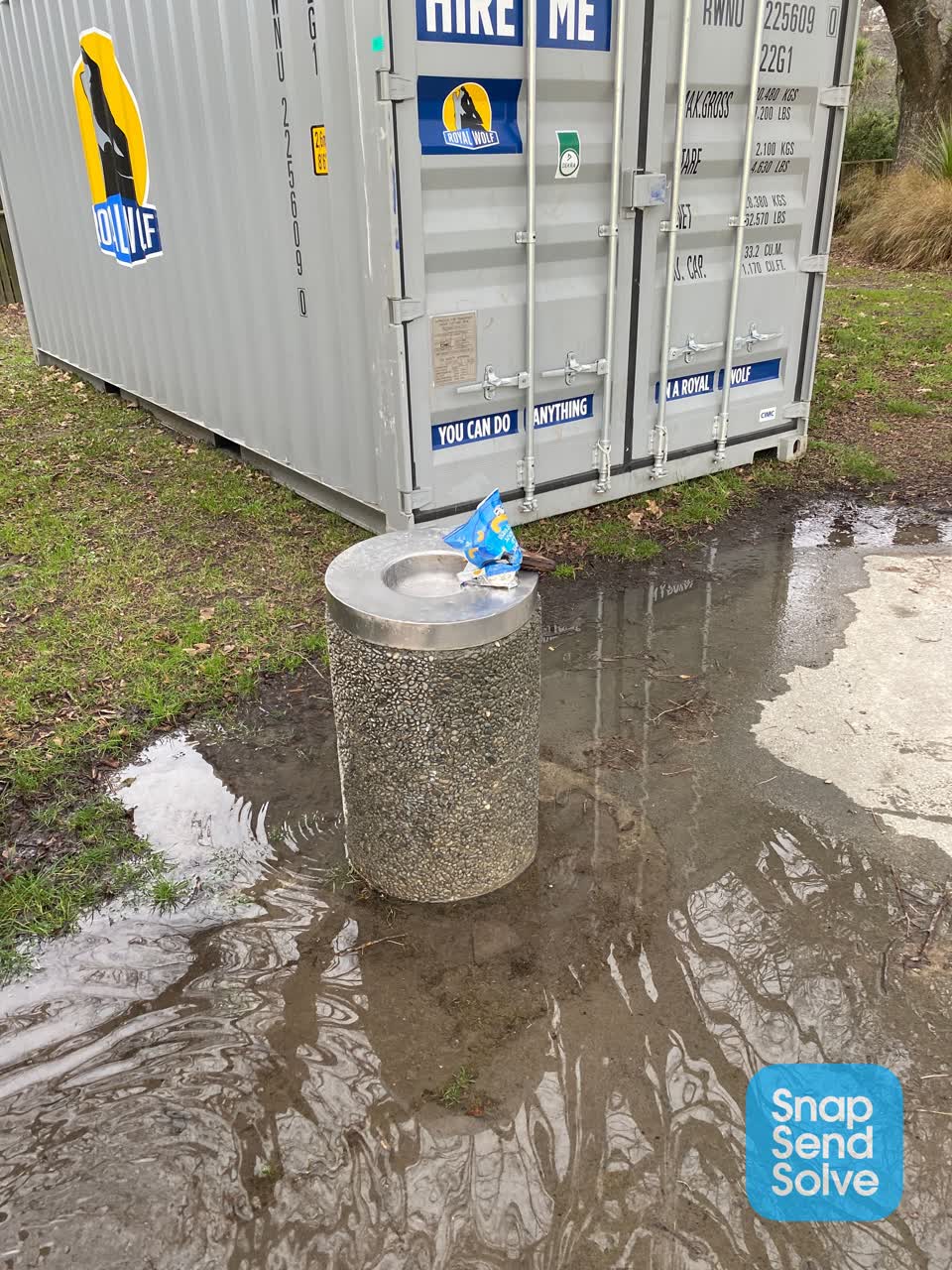 The photograph attached to this water leak report