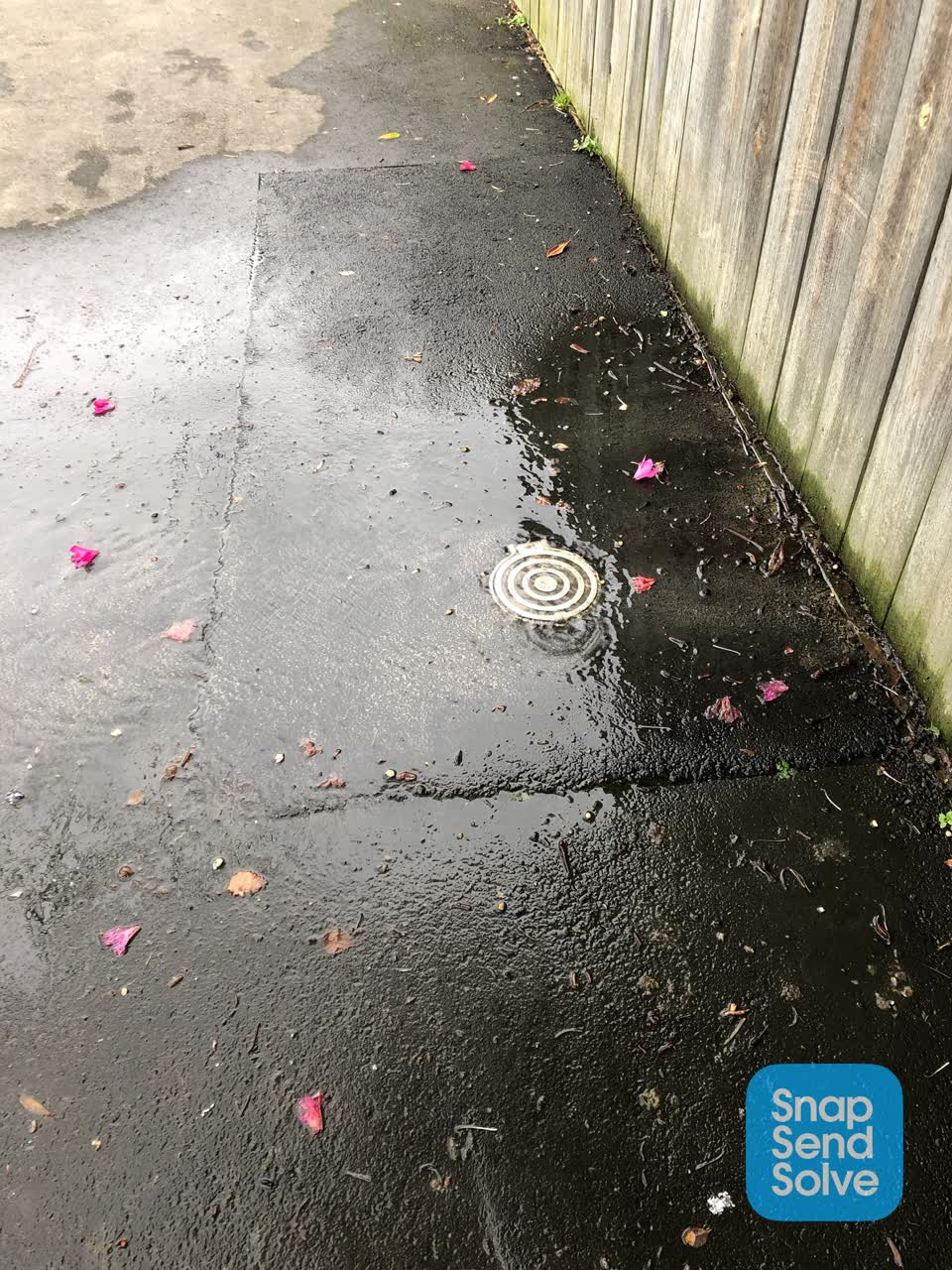 The photograph attached to this water leak report