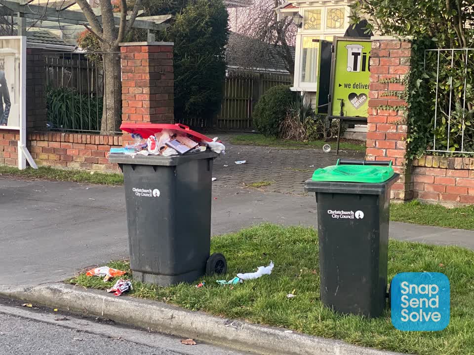 The photograph attached to this rubbish/recycling report