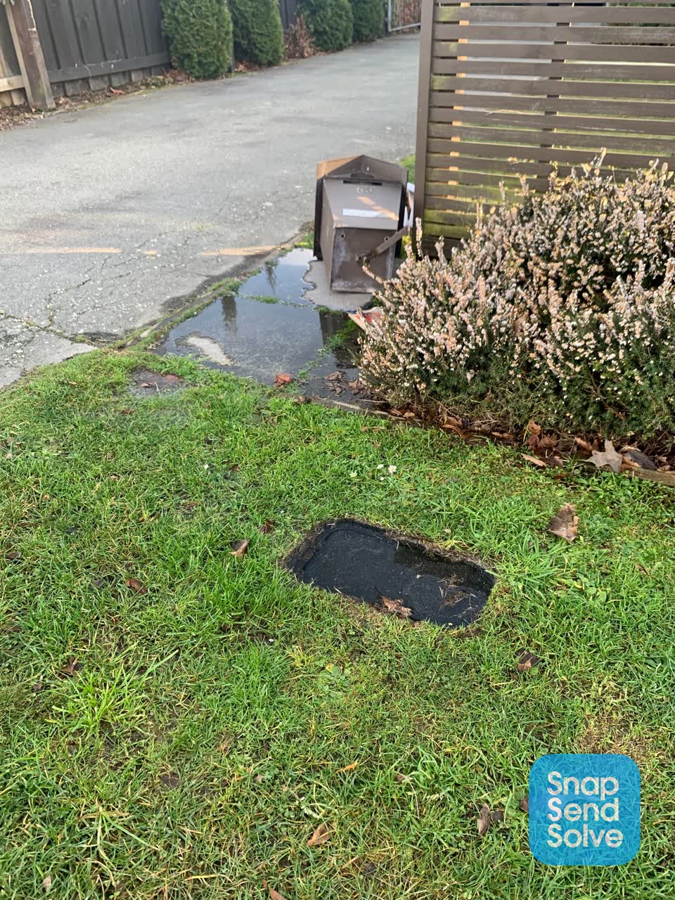 The photograph attached to this water leak report