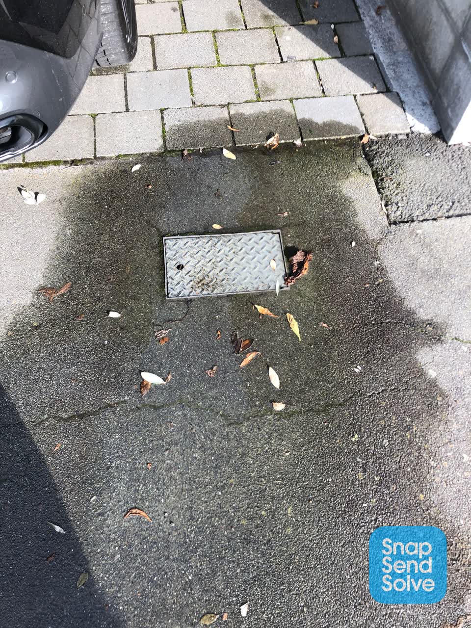 The photograph attached to this water leak report